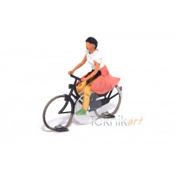 Ciclista H0 Mujer "3D" (modelo montado)