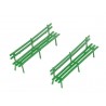 Classic long green bench (N)