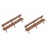 Classic long brown bench (N)