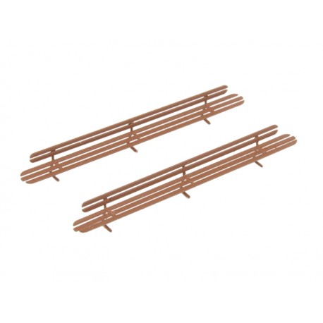 Brown bench for squares
