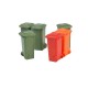 100L Containers green, red and orange