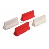 Concrete Jersey barriers yellow red and white (H0)