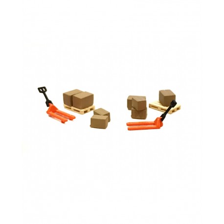 Pack de logística amb 2 transpalets taronja (N)