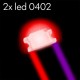 2x Leds 0402 cableados