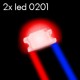2x Leds 0402 cablejats