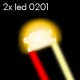 2x Leds 0201 cableados