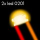 2x Leds 0402 cablejats
