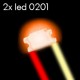 2x Leds 0201 cableados