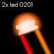 2x Leds 0201 cableados